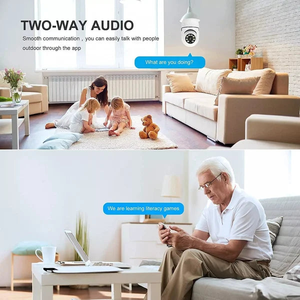 Wireless Wifi Bulb Security Camera