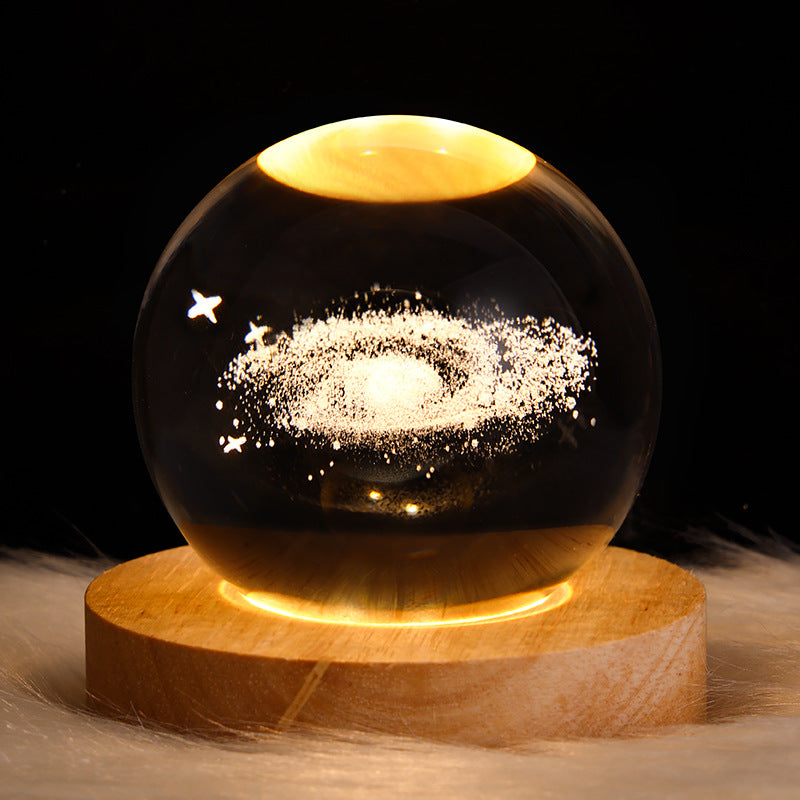 LED Night Light Galaxy Crystal Ball Table Lamp