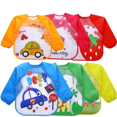 Children's Gown Long Sleeve Kids Waterproof Meal Baby Apron Painting Clothes Bib Protective Clothing Bettertoshop.com