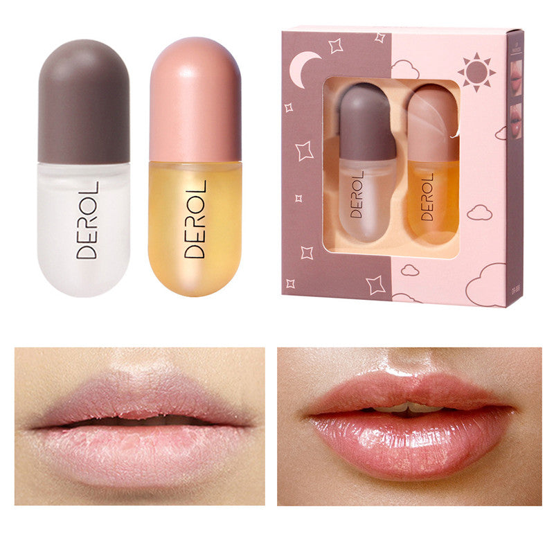 Day Night Instant Volume Lip Plumper Oil Clear Lasting Nourishing Repairing Reduce Lip Fine Line Care Lip Beauty Cosmetic Bettertoshop.com