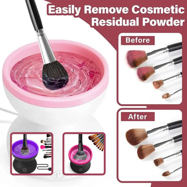 Electric Makeup Brush Cleaner Machine Portable Automatic USB Cosmetic Brush Cleaner Tools For All Size Beauty Makeup Brushes Set Bettertoshop.com