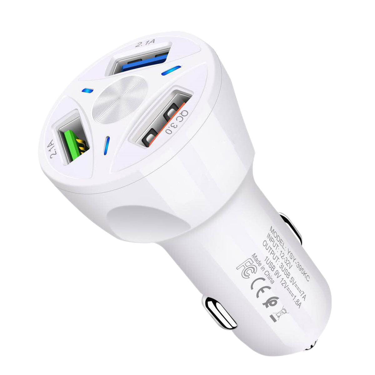 Fast Charge Car Charger One For Four Car Mobile Phone Charger Car Charger Bettertoshop.com