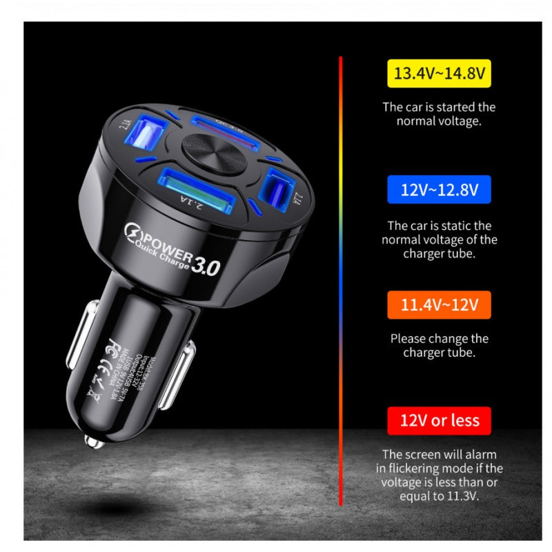 Fast Charge Car Charger One For Four Car Mobile Phone Charger Car Charger Bettertoshop.com