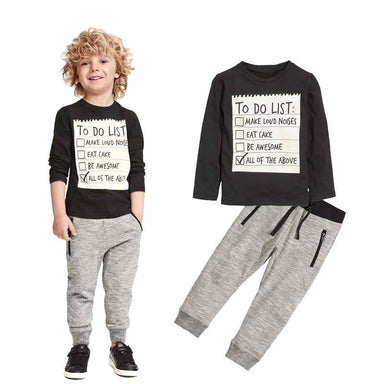 Kids Boys Clothing Set Baby Boy Casual Clothes Spring Autumn Ccotton Long Sleeves T-shirt Pants 2pcs Suit For 3-7 Years Bettertoshop.com