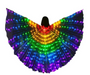 LED Butterfly Wings  Stage Performance Props  Dance Wings Light Up Wing Costume  Dance Wings Rainbow Colors With Stick Bettertoshop.com