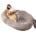 Large Human Short Plush Dog Bed Bettertoshop.com