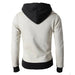 Men's Zip UP Hooded Jacket Fake Two Piece Sports Cardigan Casual Slim Sweatshirt Jacket Bettertoshop.com