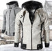 Men's Zip UP Hooded Jacket Fake Two Piece Sports Cardigan Casual Slim Sweatshirt Jacket Bettertoshop.com