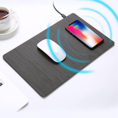 Mobile Phone Qi Wireless Charger Charging Mouse Pad Mat PU Leather Mousepad Bettertoshop.com