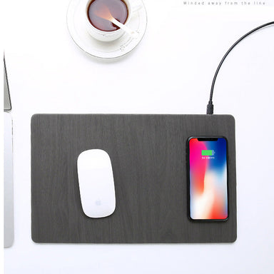 Mobile Phone Qi Wireless Charger Charging Mouse Pad Mat PU Leather Mousepad Bettertoshop.com