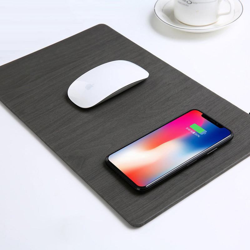 Mobile Phone Qi Wireless Charger Charging Mouse Pad Mat PU Leather Mousepad Bettertoshop.com