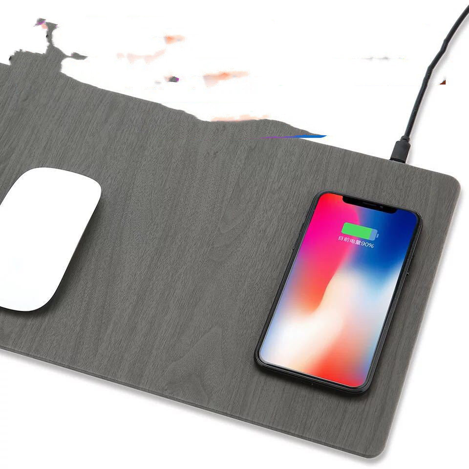 Mobile Phone Qi Wireless Charger Charging Mouse Pad Mat PU Leather Mousepad Bettertoshop.com