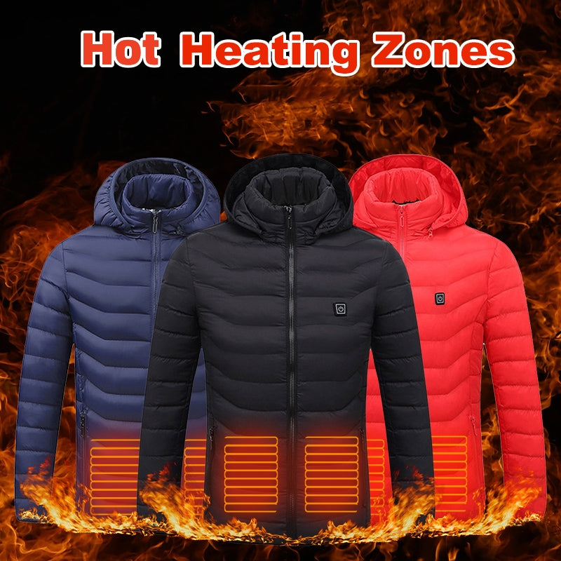 New Heated Jacket Coat USB Electric Jacket Cotton Coat Heater Thermal Clothing Heating Vest Men's Clothes Winter Bettertoshop.com