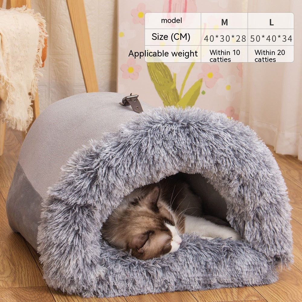 New Splice Portable Pet Nest Portable Autumn And Winter Warm Dog Nest Moisture-proof Long Fur Cat Nest Cross Border Pet Nest Bettertoshop.com