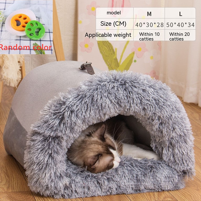 New Splice Portable Pet Nest Portable Autumn And Winter Warm Dog Nest Moisture-proof Long Fur Cat Nest Cross Border Pet Nest Bettertoshop.com