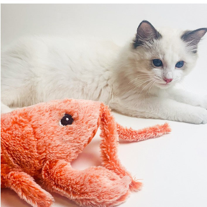 Pet Toys Electric Jumping Shrimp USB Charging Simulation Lobster Funny Cat Plush Pets Toy Bettertoshop.com