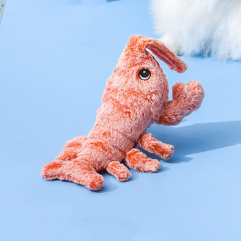 Pet Toys Electric Jumping Shrimp USB Charging Simulation Lobster Funny Cat Plush Pets Toy Bettertoshop.com