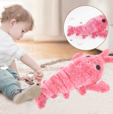 Pet Toys Electric Jumping Shrimp USB Charging Simulation Lobster Funny Cat Plush Pets Toy Bettertoshop.com