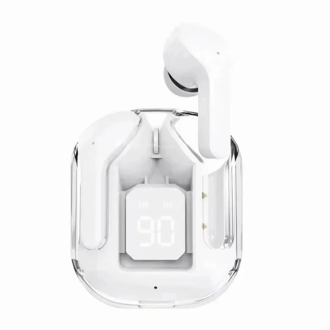 TWS Wireless Bluetooth Earphone Noise Canceling HiFi Stereo Sport Headphones with Digital Display Transparent Charging Case