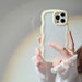 Wave Border Mobile Phone Case Solid Color Simple Candy Color Bettertoshop.com