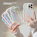 Wave Border Mobile Phone Case Solid Color Simple Candy Color Bettertoshop.com