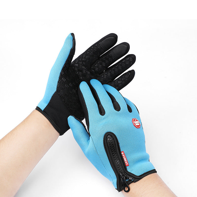 Winter Gloves Touch Screen Riding Motorcycle Sliding Waterproof Sports Gloves With Fleece Bettertoshop.com
