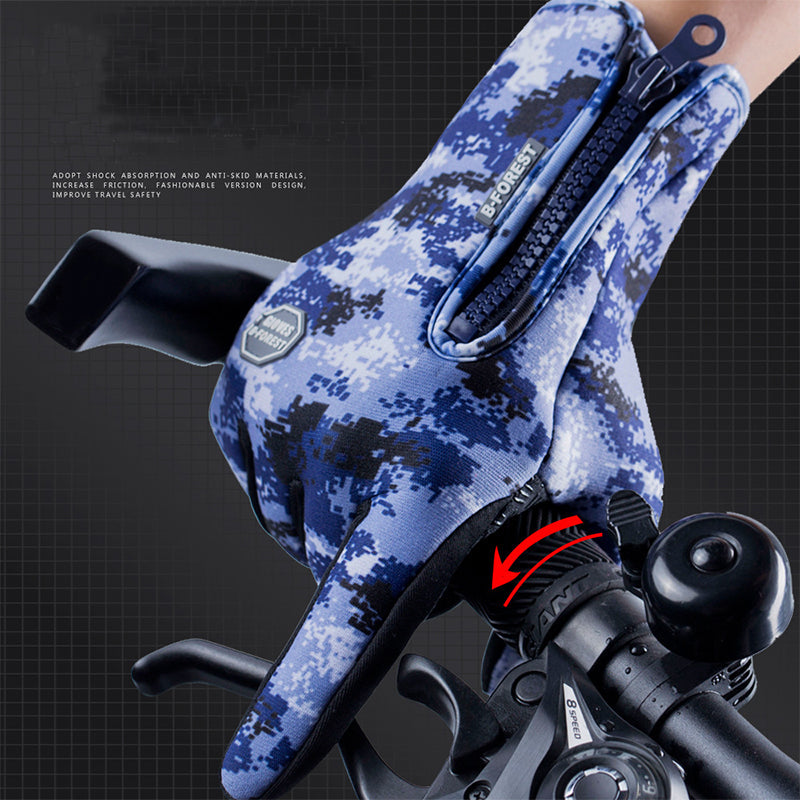 Winter Gloves Touch Screen Riding Motorcycle Sliding Waterproof Sports Gloves With Fleece Bettertoshop.com