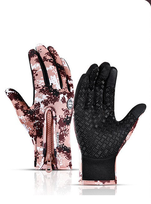 Winter Gloves Touch Screen Riding Motorcycle Sliding Waterproof Sports Gloves With Fleece Bettertoshop.com