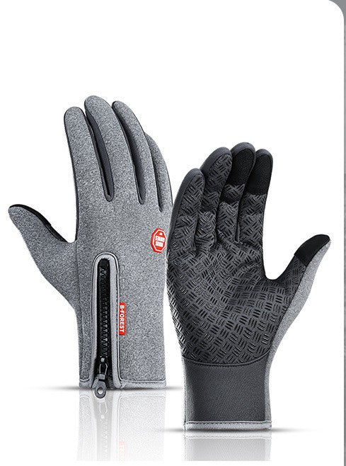 Winter Gloves Touch Screen Riding Motorcycle Sliding Waterproof Sports Gloves With Fleece Bettertoshop.com