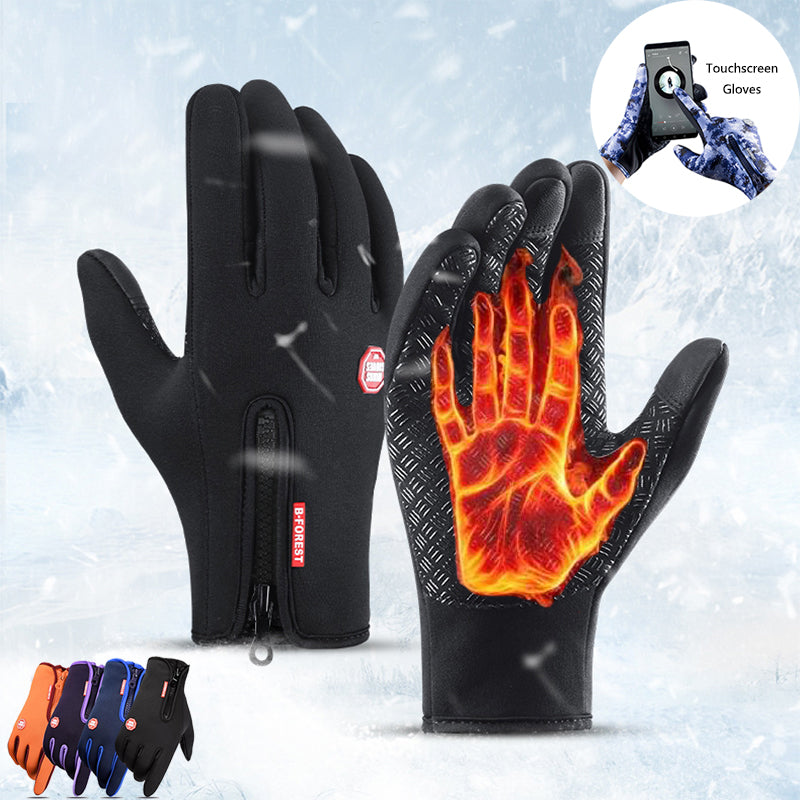Winter Gloves Touch Screen Riding Motorcycle Sliding Waterproof Sports Gloves With Fleece Bettertoshop.com