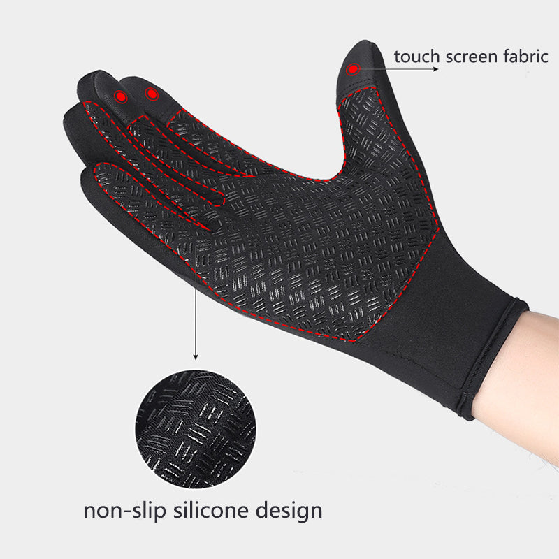Winter Gloves Touch Screen Riding Motorcycle Sliding Waterproof Sports Gloves With Fleece Bettertoshop.com