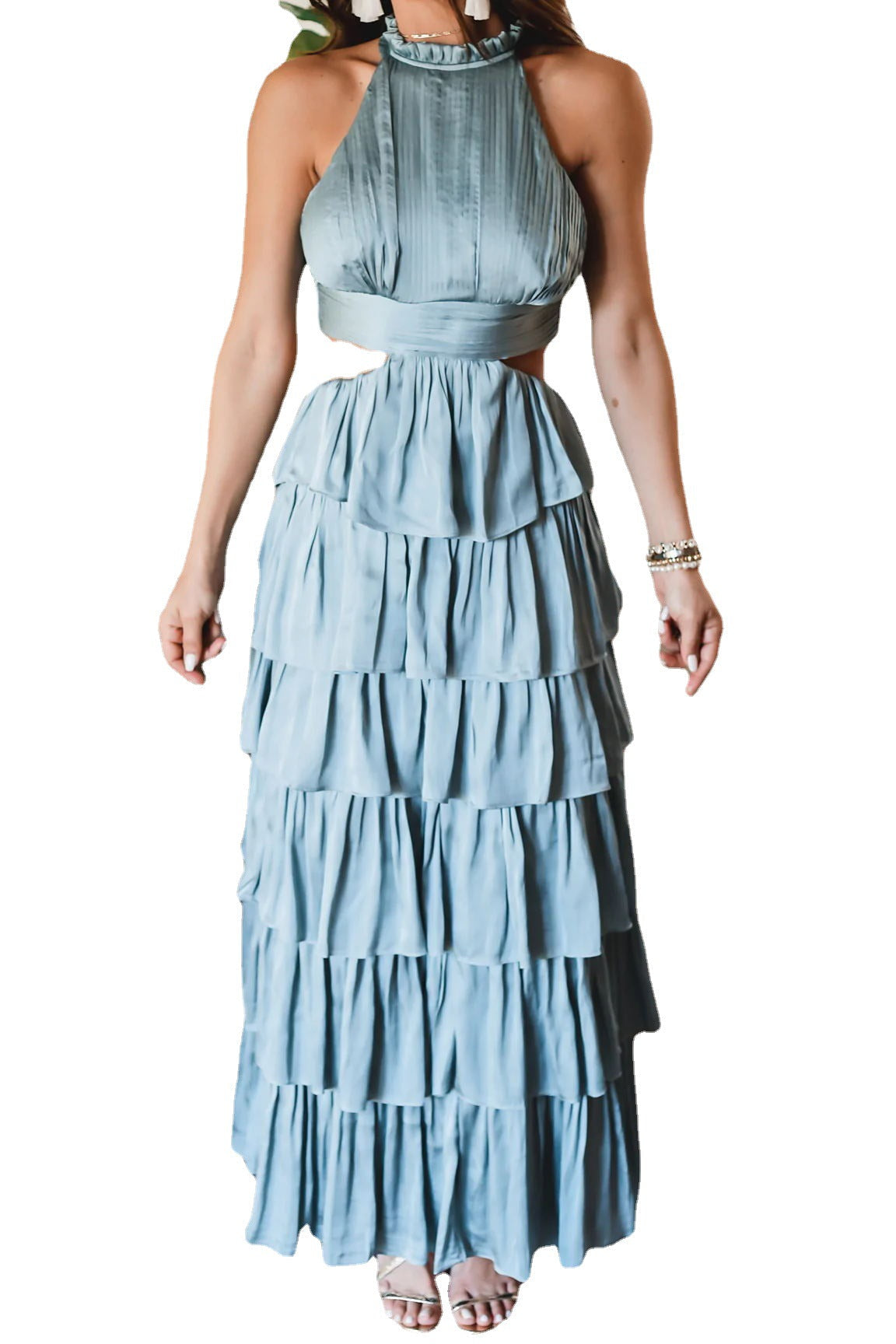 Women Clothing Solid Color Patchwork Cake Dress Bettertoshop.com
