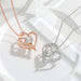 Zircon Double Love Necklace With Rhinestones Ins Personalized Heart-shaped Necklace Clavicle Chain Jewelry For Women Valentine's Day Bettertoshop.com