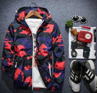 Covrlge Men Camouflage Jackets - Better To Shop LLCmen clothingCovrlge Men Jacket Fashion Spring Men Brand Camouflage Jackets Casual Mens Coat Men's Hooded Luminous Zipper Coats MWJ011 Bettertoshop.comCJNSWTXZ00152 - Red - XL2