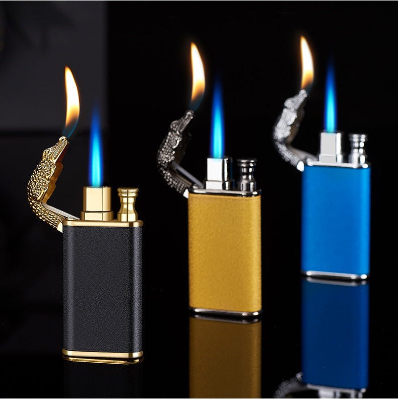 Creative Blue Flame Lighter - Better To Shop LLChome decoreCreative Blue Flame Lighter Dolphin Dragon Tiger Double Fire Metal Winproof Lighter Inflatable Lighter Bettertoshop.comCJJT150154601AZ4